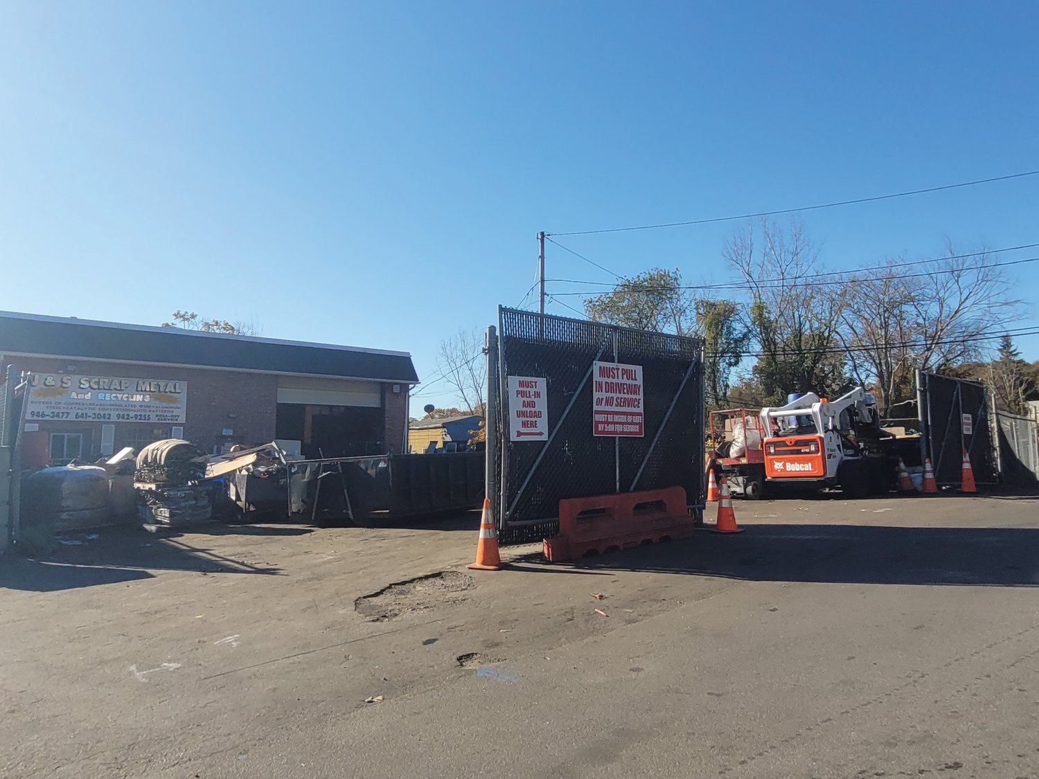 SCRAP FACE-LIFT: J&S Scrap has a new look. The crowded, piled-high façade has been cleared, and customers can now pull onto the site to unload.